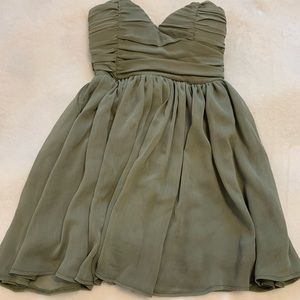 Australian brand green strapless mini dress